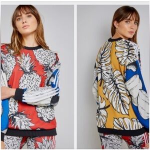 FARM Rio x adidas Multicolor Pineapple Sweatshirt and leggings matching set